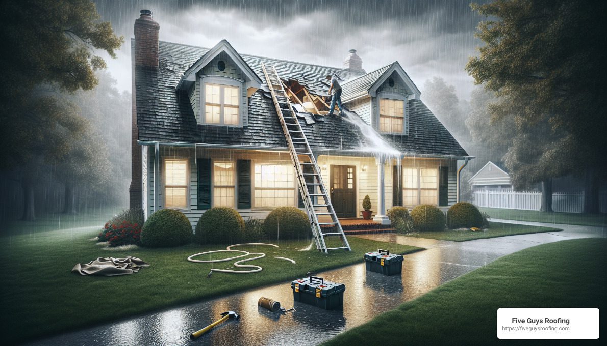 When the Rain Comes In: A Quick Guide to Emergency Leaking Roof Repair 2 emergency leaking roof repair